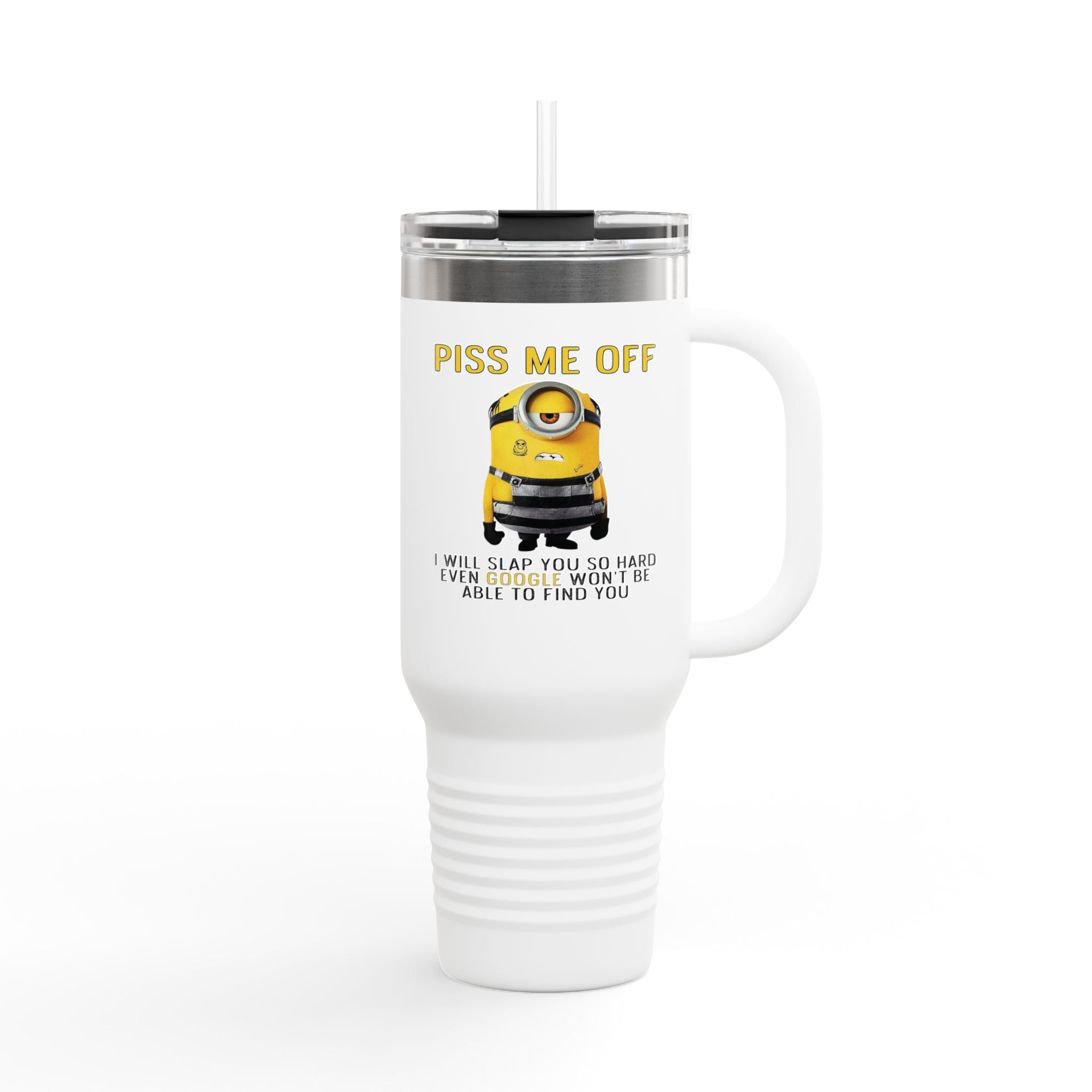 Funny Insulated Travel Mug, 40oz - Piss Me Off Minion Design - Perfect for Coffee Lovers, Gag Gift, Road Trips, Office Humor, Birthday [...]
