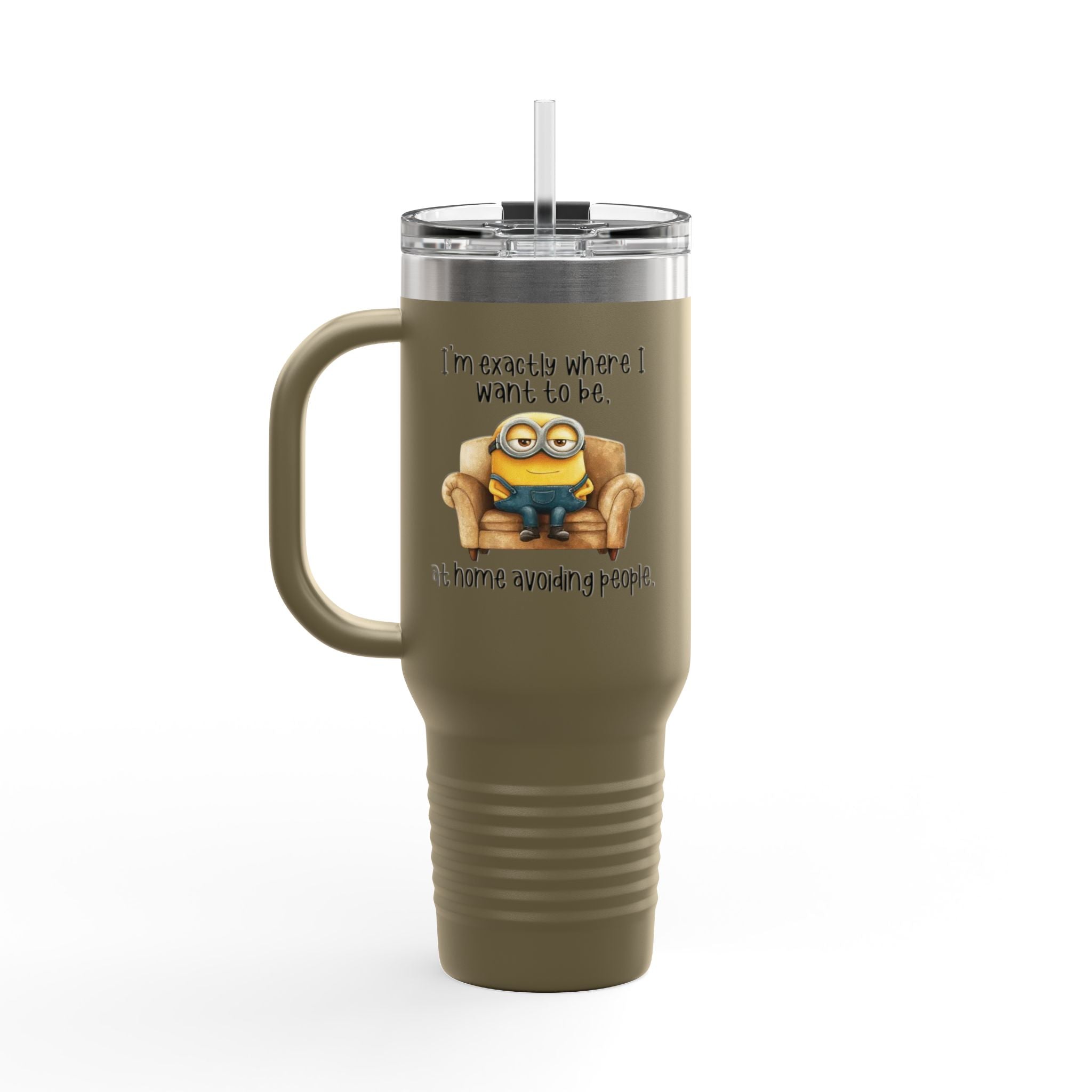 Fun Insulated Travel Mug - 40oz Adventure, Perfect for Coffee Lovers, Trending Gift for Minion Fans, Home & Outdoors Tumbler