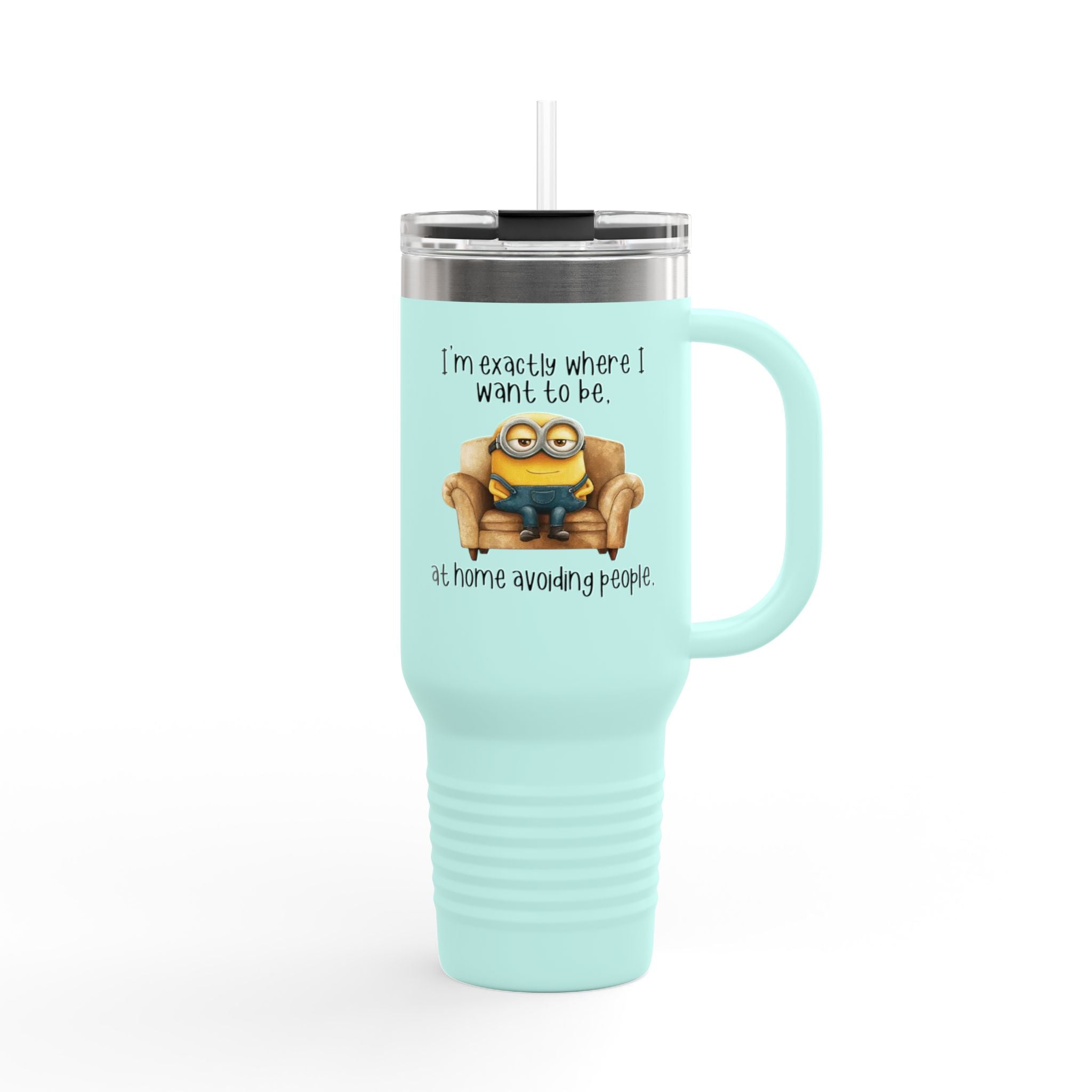 Fun Insulated Travel Mug - 40oz Adventure, Perfect for Coffee Lovers, Trending Gift for Minion Fans, Home & Outdoors Tumbler