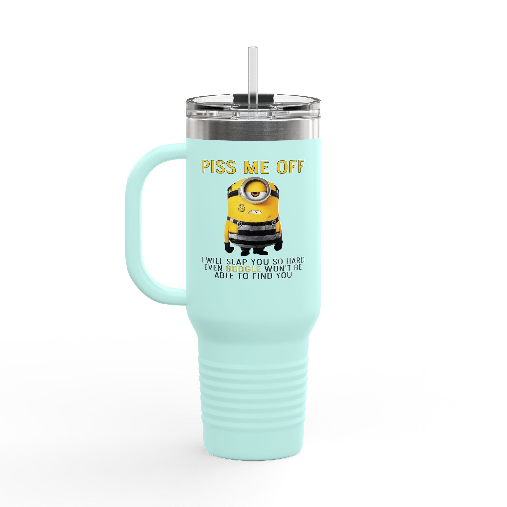 Funny Insulated Travel Mug, 40oz - Piss Me Off Minion Design - Perfect for Coffee Lovers, Gag Gift, Road Trips, Office Humor, Birthday [...]