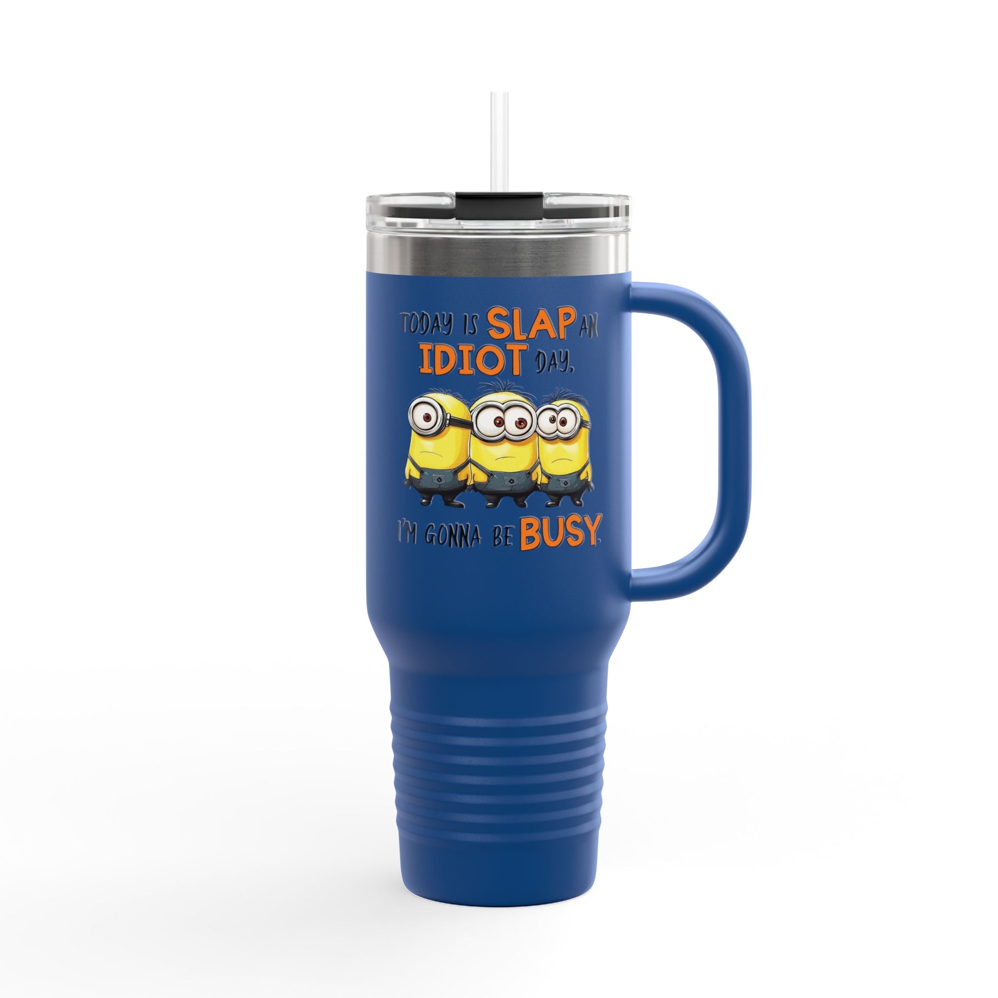 Funny Minion Insulated Travel Mug, 40oz - Great for Work, Gifting, or Celebrations, Large Coffee Cup, Novelty Tea Tumbler, Unique Traveler