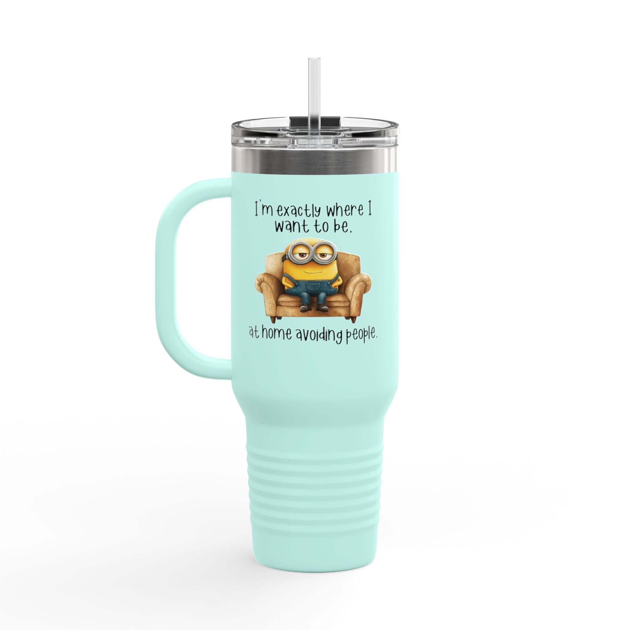 Fun Insulated Travel Mug - 40oz Adventure, Perfect for Coffee Lovers, Trending Gift for Minion Fans, Home & Outdoors Tumbler