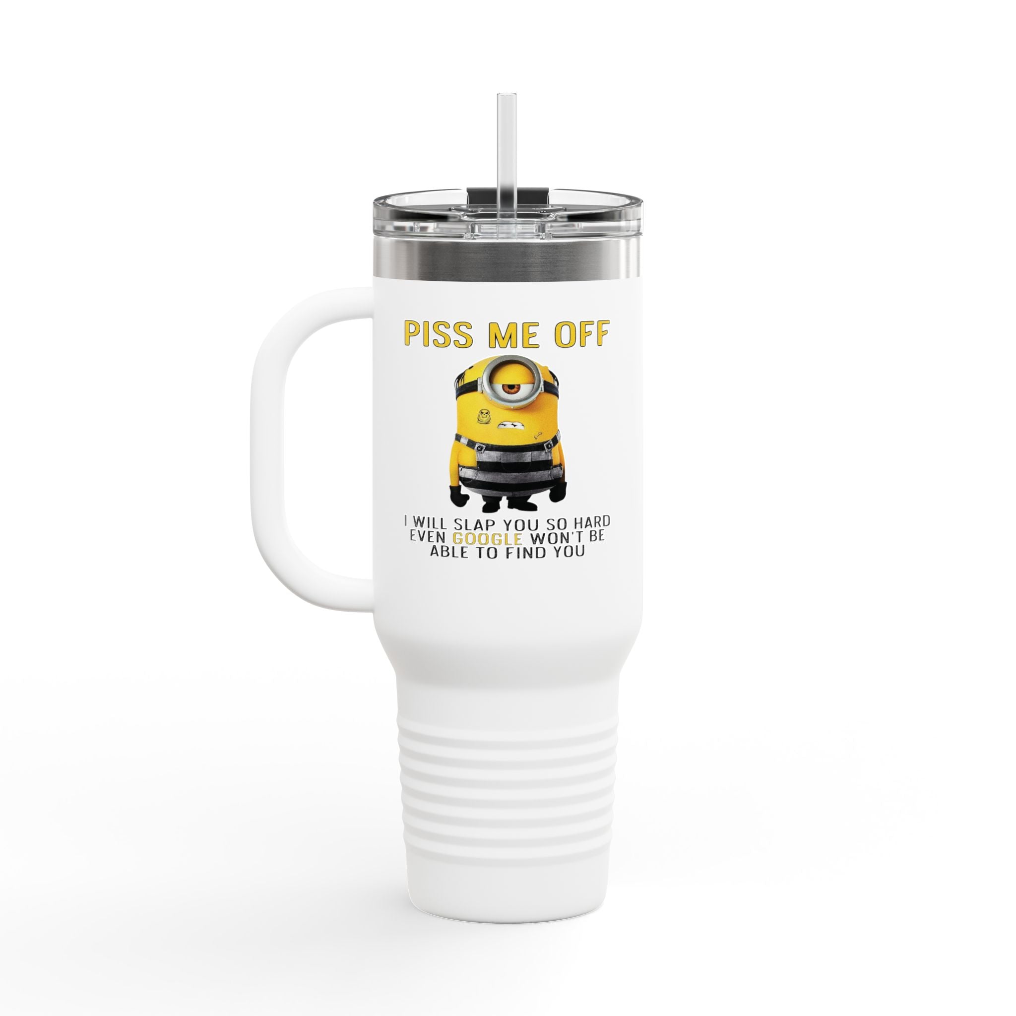Funny Insulated Travel Mug, 40oz - Piss Me Off Minion Design - Perfect for Coffee Lovers, Gag Gift, Road Trips, Office Humor, Birthday [...]