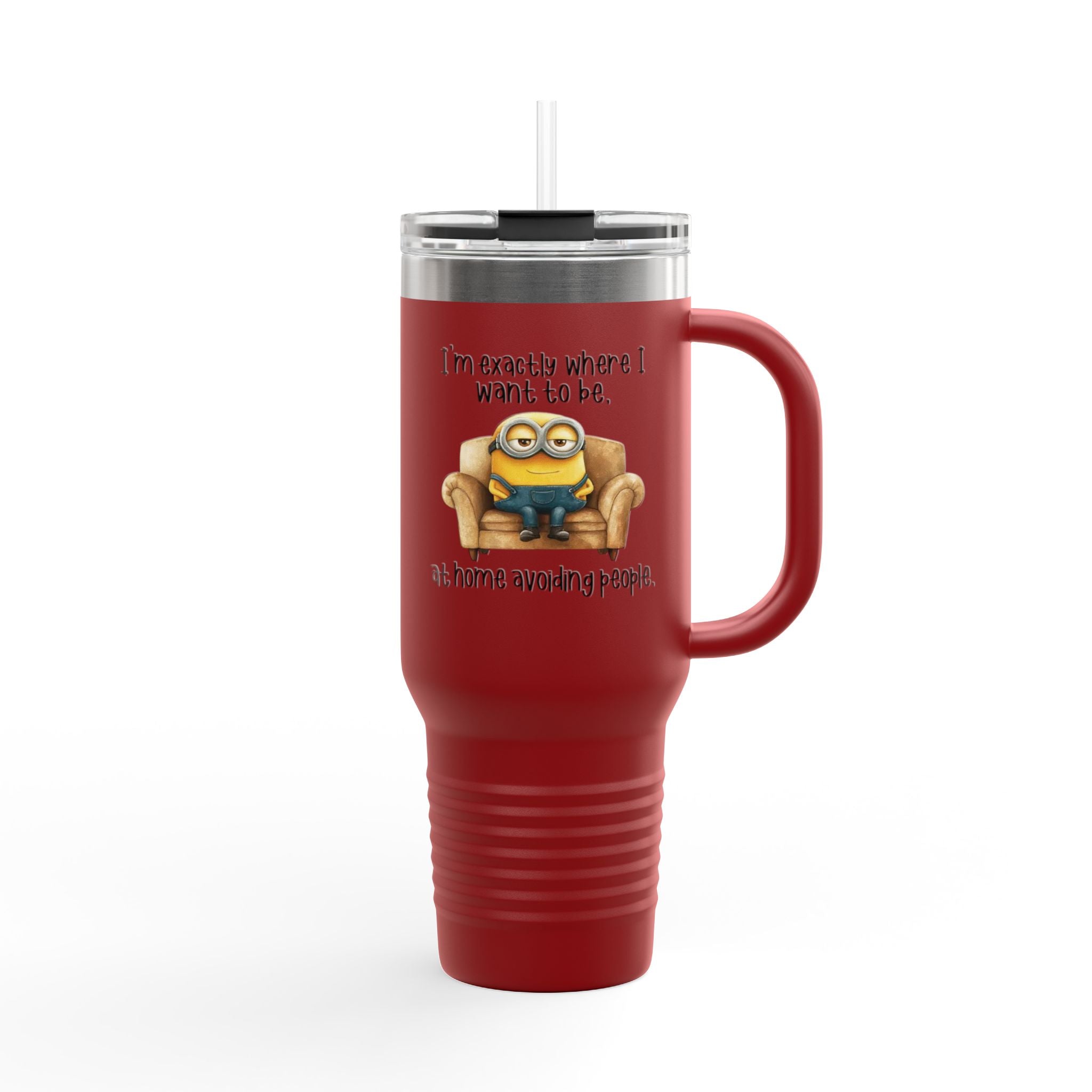 Fun Insulated Travel Mug - 40oz Adventure, Perfect for Coffee Lovers, Trending Gift for Minion Fans, Home & Outdoors Tumbler
