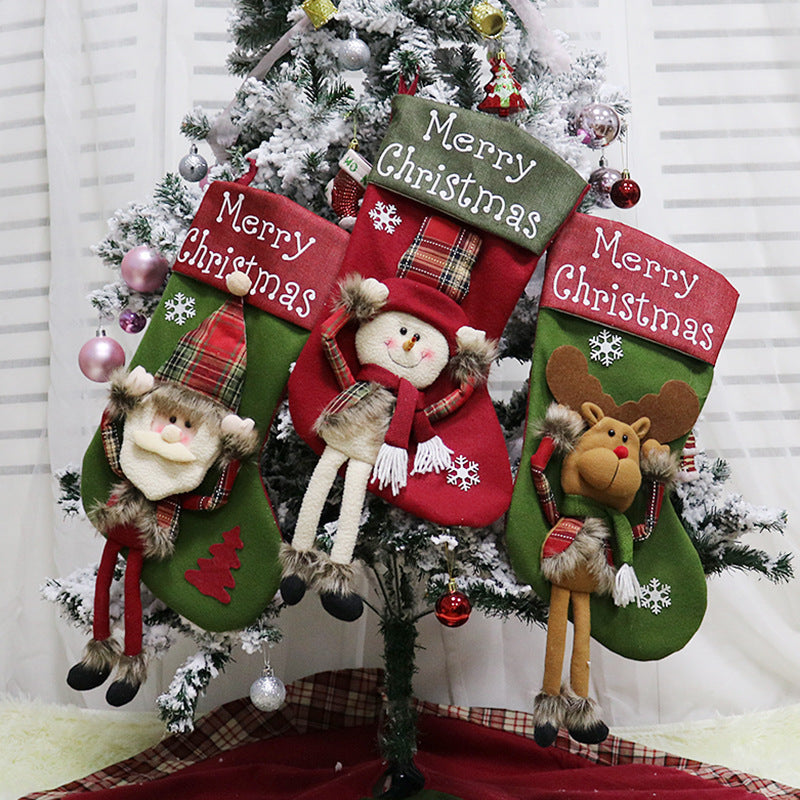 Custom Made Large Christmas Stockings – 3D Santa, Snowman & Reindeer Designs