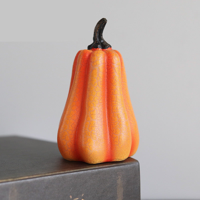 Halloween Pumpkin Lantern – LED Candle Light, Resin Jack O’Lantern Décor, Spooky Trick or Treat Prop, Glowing Pumpkin for Holiday Display