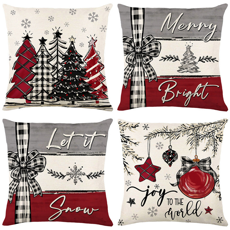 Custom Made Christmas Cushion Cover 2024 | Merry Christmas Pillowcase for Sofa, Holiday Home Décor & New Year Gift