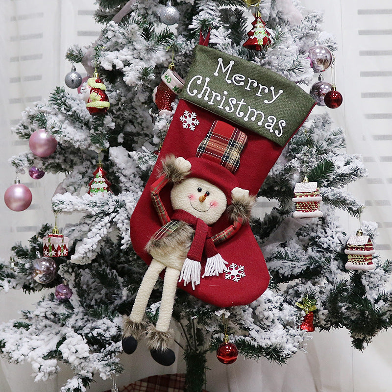Custom Made Large Christmas Stockings – 3D Santa, Snowman & Reindeer Designs