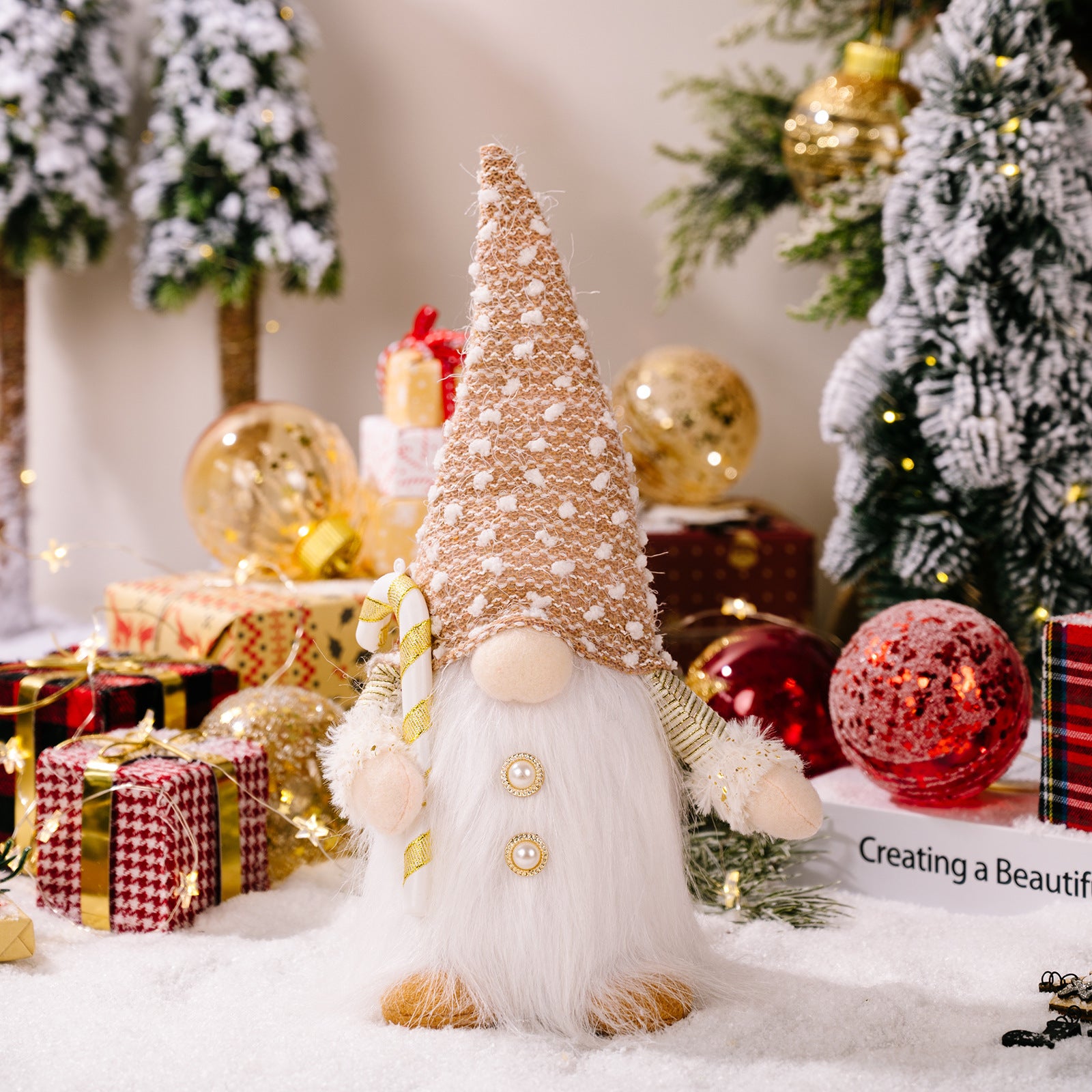 Christmas Gnome Plush Doll Ornaments – Santa, Rudolph & Gingerbread Gnomes | Holiday Tabletop Décor, Festive Home Decoration, Gift Idea