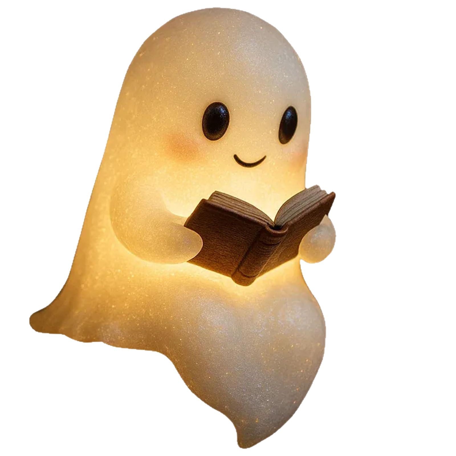 Cute LED Ghost Night Light – Halloween Decoration, Kids Bedside Lamp, Warm Glow Sleep Light, Spooky Gift for Children & Home Décor
