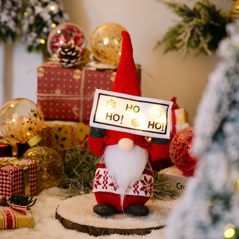 Christmas Gnome Plush Doll Ornaments – Santa, Rudolph & Gingerbread Gnomes | Holiday Tabletop Décor, Festive Home Decoration, Gift Idea