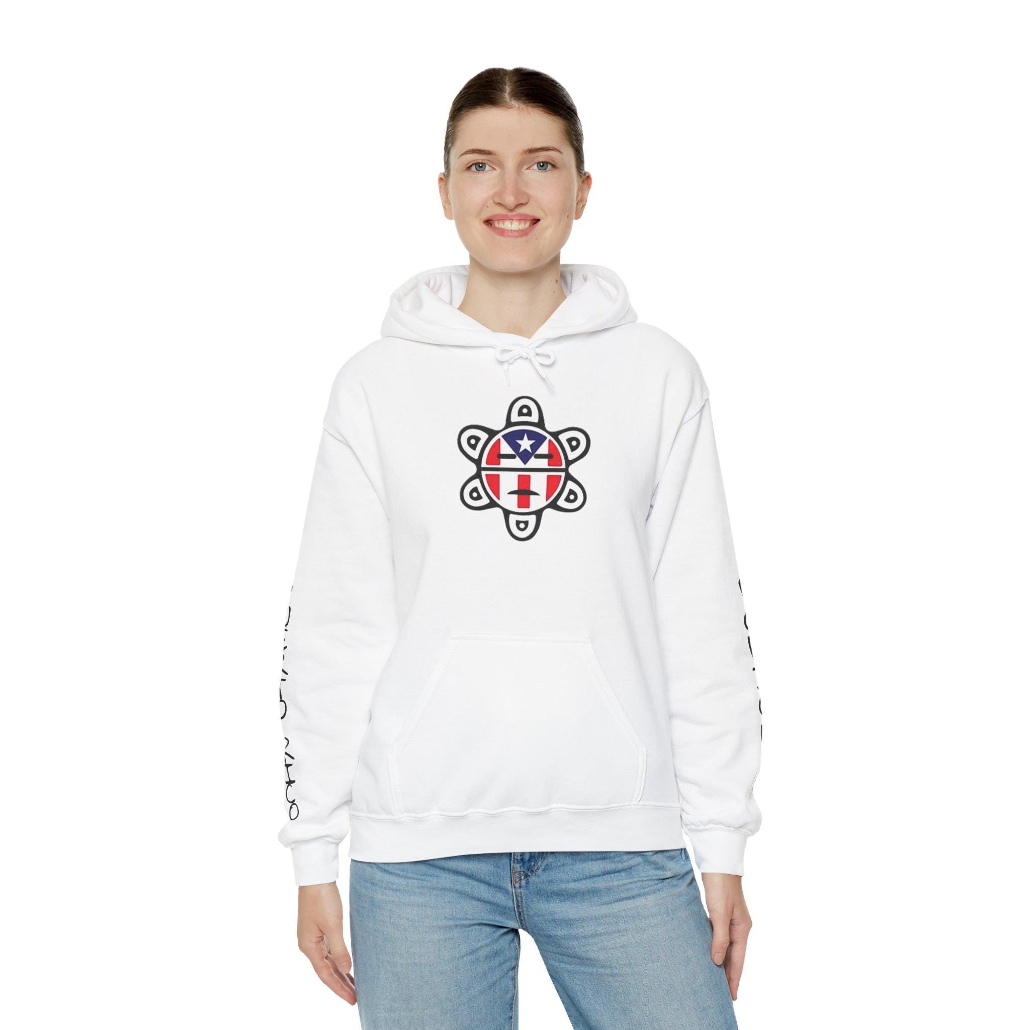 Boricua Taino Hoodie - Unisex Heavy Blend Hooded Sweatshirt, Puerto Rican Sweatshirt, Caribbean Culture Pullover, Indigenous Heritage