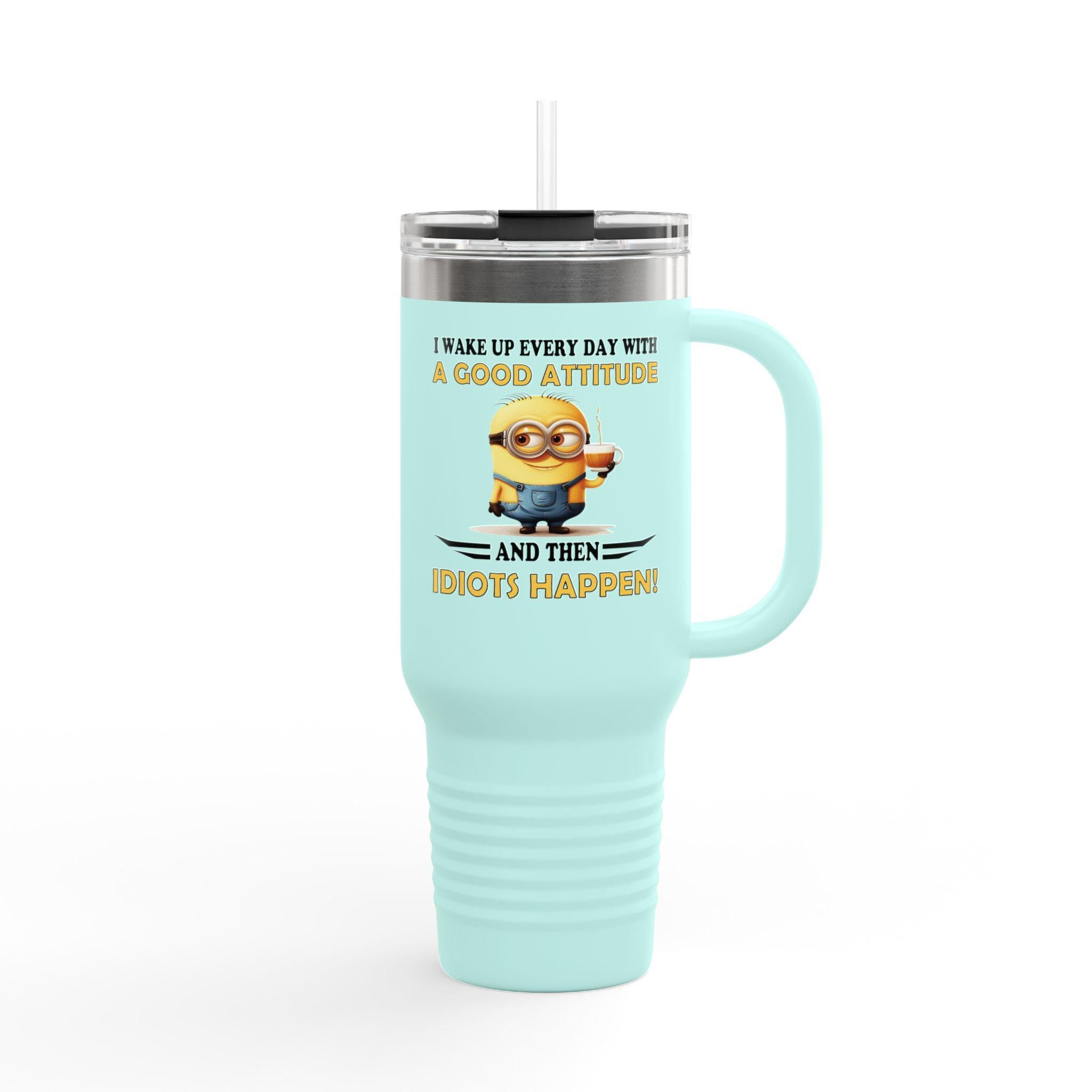 Funny Minion Travel Mug: 40oz Insulated Coffee Cup