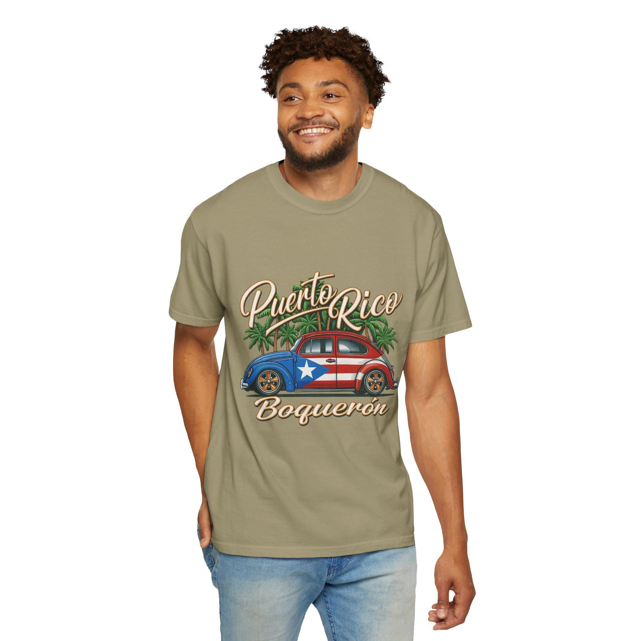 Puerto Rico Vibes T-Shirt: Garment-Dyed Tropical Beach Style