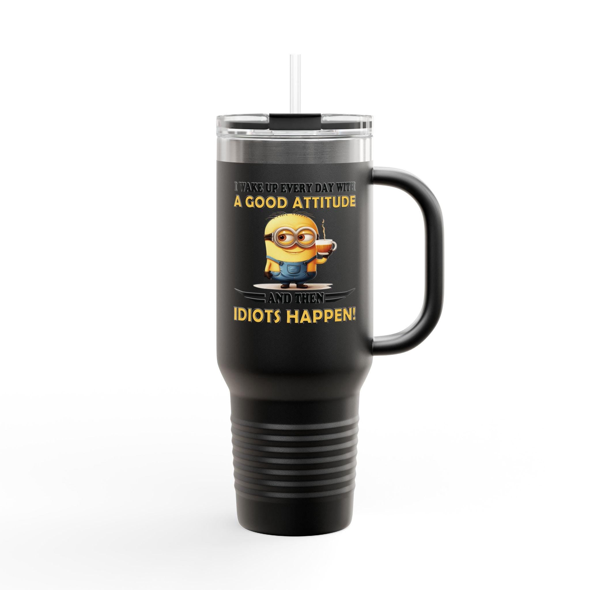 Funny Minion Travel Mug: 40oz Insulated Coffee Cup