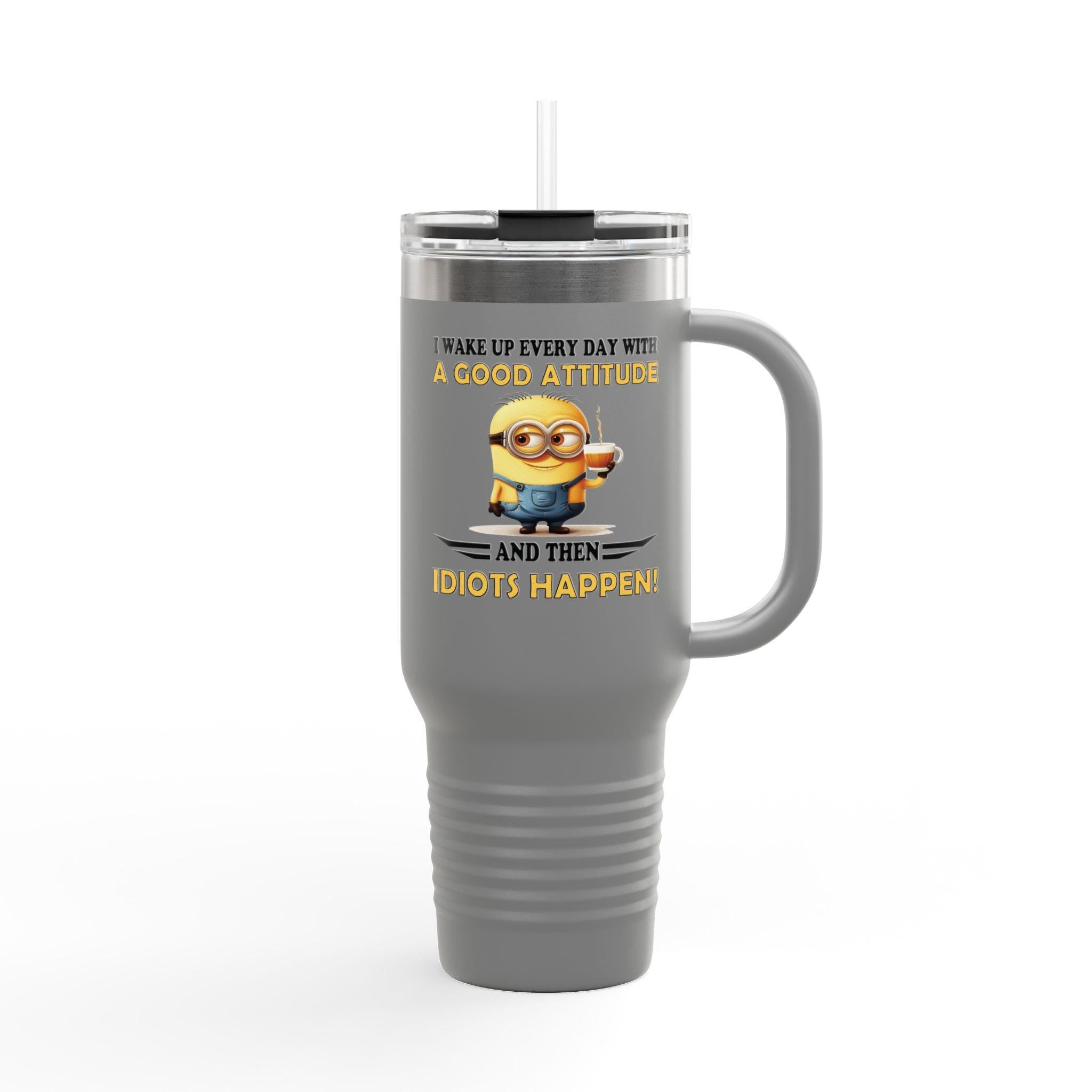 Funny Minion Travel Mug: 40oz Insulated Coffee Cup