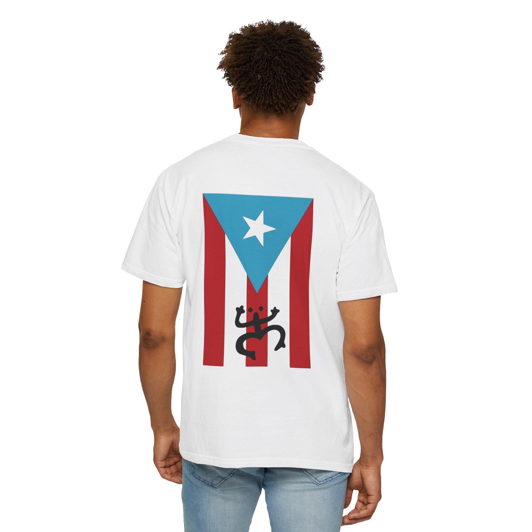 Personalized Puerto Rican Pride T-Shirt: Garment-Dyed US Cotton Tee